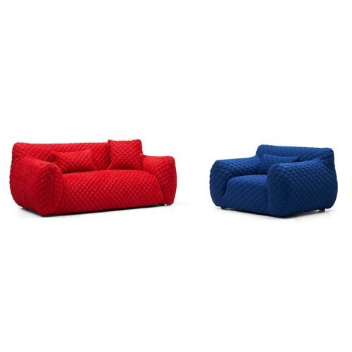 Blue fat cloth sofa