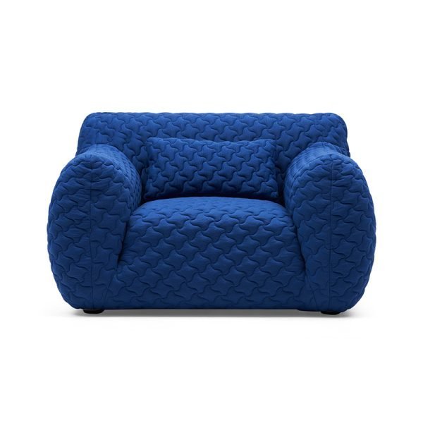 Blue fat cloth sofa